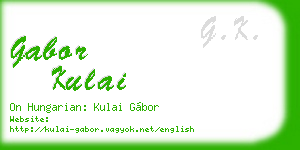 gabor kulai business card